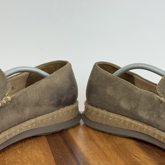 New NWOB Mens Born Baylor Taupe Brown Distressed Suede‎ Casual Loafers Size 12 M - Picture 6 of 10